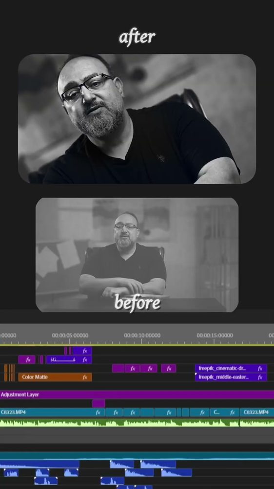 Before and after the grade